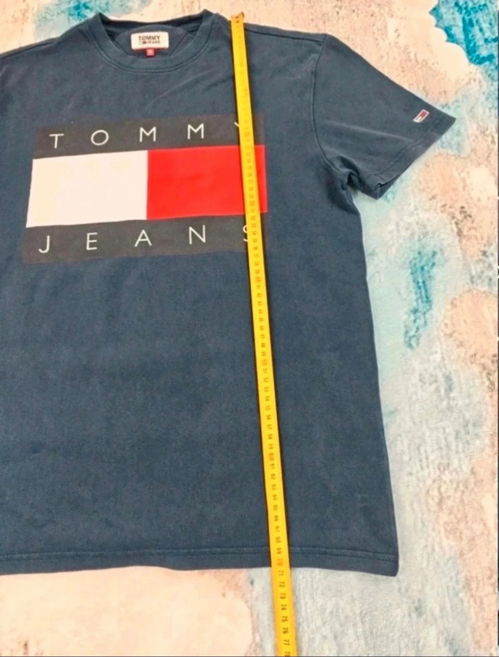 Tommy Hilfiger Tommy Jeans Logo T-Shirt Flag Graphic Streetwear Retro Vintage y2k old moneyNavy Blue – photo 10